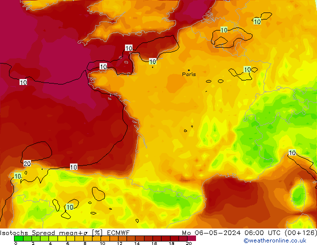 Isotachen Spread ECMWF ma 06.05.2024 06 UTC