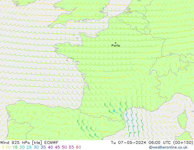  925 hPa ECMWF  07.05.2024 06 UTC