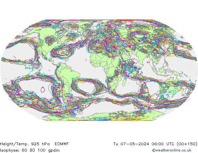 Height/Temp. 925 hPa ECMWF Di 07.05.2024 06 UTC