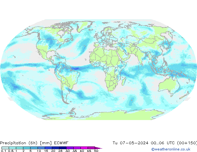 Nied. akkumuliert (6Std) ECMWF Di 07.05.2024 06 UTC