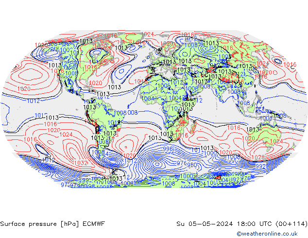 pression de l'air ECMWF dim 05.05.2024 18 UTC