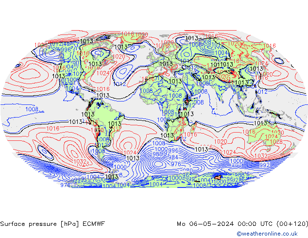 ciśnienie ECMWF pon. 06.05.2024 00 UTC