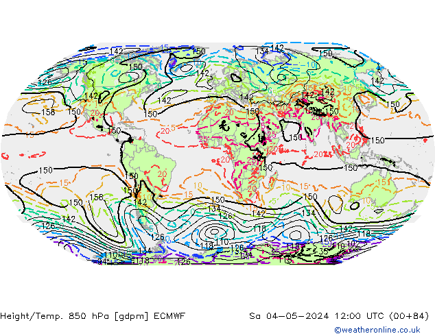 Height/Temp. 850 hPa ECMWF  04.05.2024 12 UTC