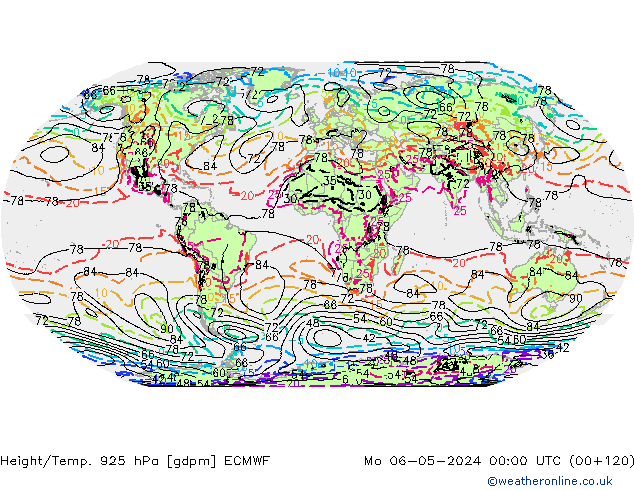 Hoogte/Temp. 925 hPa ECMWF ma 06.05.2024 00 UTC