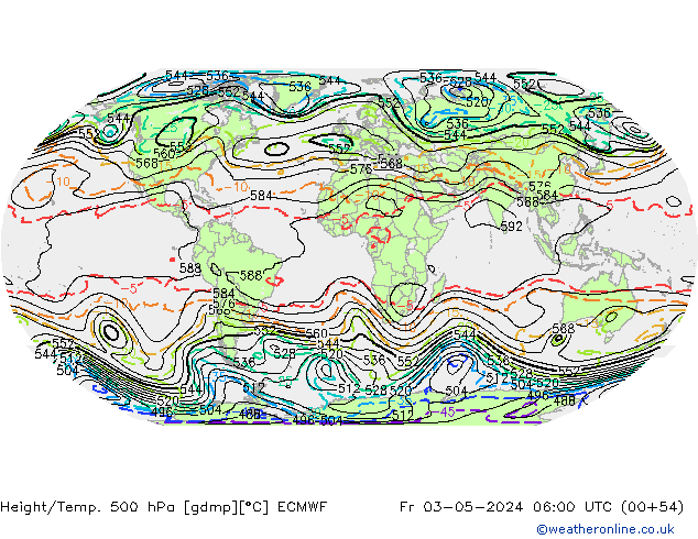 Height/Temp. 500 hPa ECMWF  03.05.2024 06 UTC