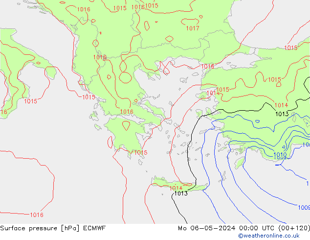 Surface pressure ECMWF Mo 06.05.2024 00 UTC