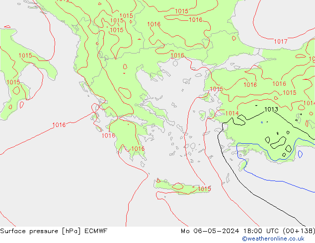 Bodendruck ECMWF Mo 06.05.2024 18 UTC