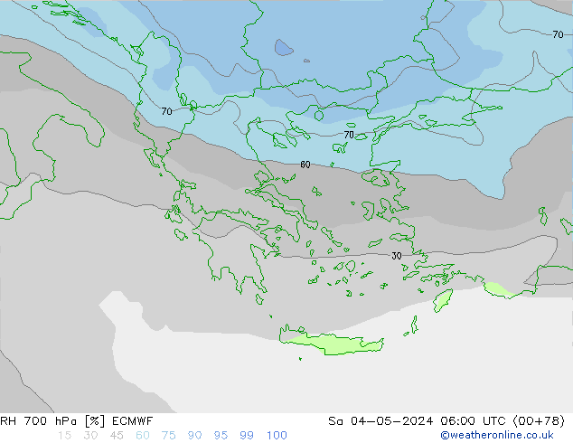 RV 700 hPa ECMWF za 04.05.2024 06 UTC