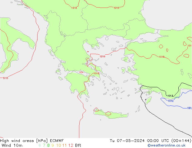 High wind areas ECMWF mar 07.05.2024 00 UTC