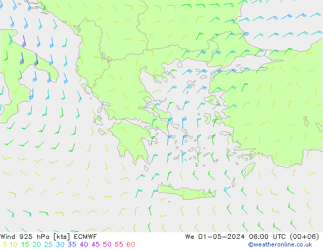 Wind 925 hPa ECMWF wo 01.05.2024 06 UTC