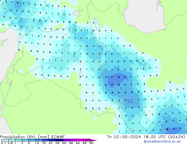 opad (6h) ECMWF czw. 02.05.2024 00 UTC