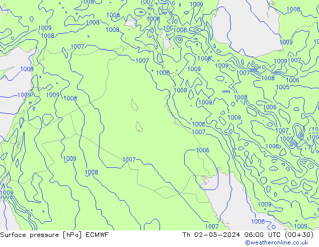 Bodendruck ECMWF Do 02.05.2024 06 UTC