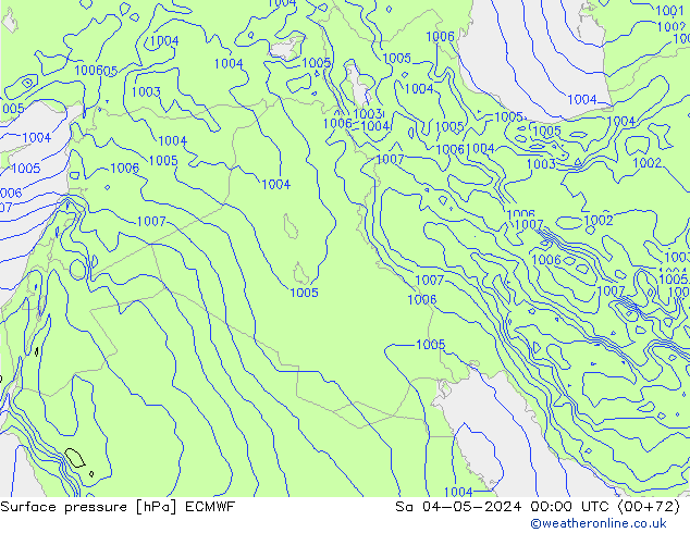 Presión superficial ECMWF sáb 04.05.2024 00 UTC