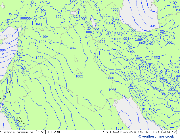 pressão do solo ECMWF Sáb 04.05.2024 00 UTC