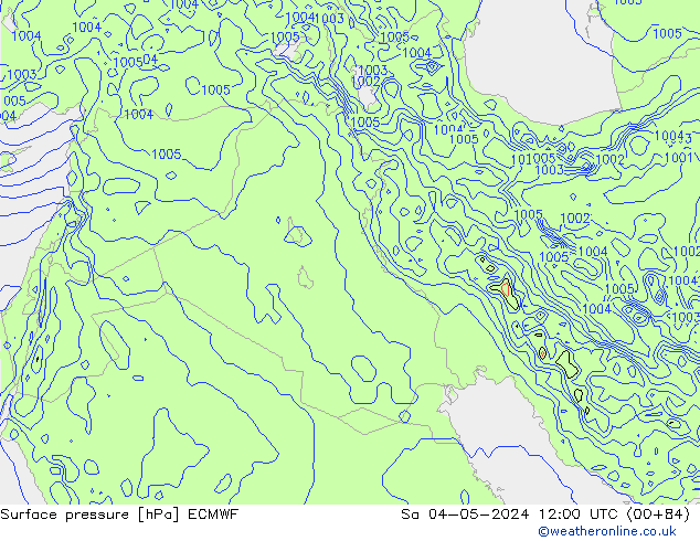 pressão do solo ECMWF Sáb 04.05.2024 12 UTC