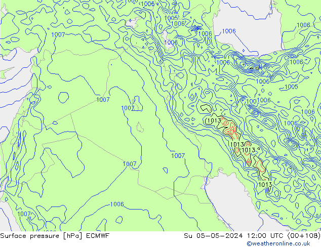 Surface pressure ECMWF Su 05.05.2024 12 UTC