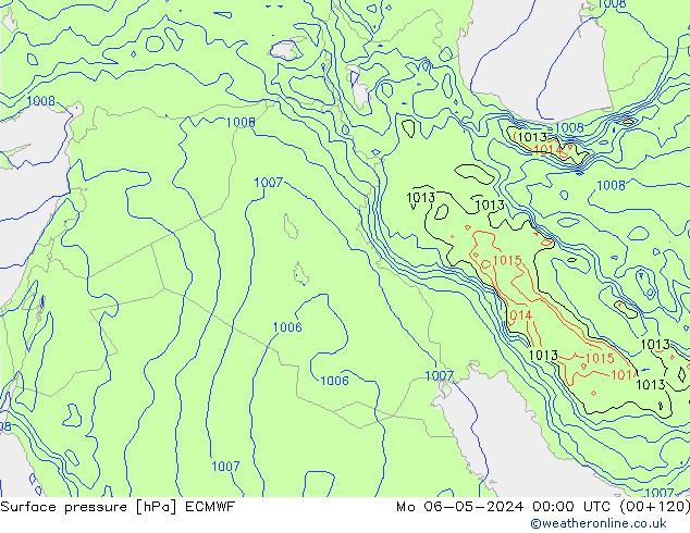 Pressione al suolo ECMWF lun 06.05.2024 00 UTC