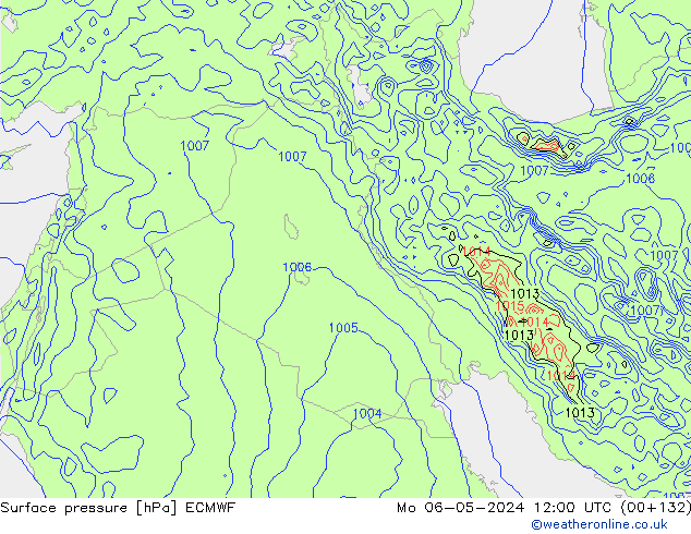 Yer basıncı ECMWF Pzt 06.05.2024 12 UTC