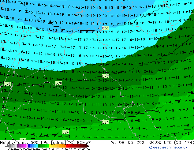 Geop./Temp. 500 hPa ECMWF mié 08.05.2024 06 UTC