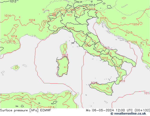 Surface pressure ECMWF Mo 06.05.2024 12 UTC