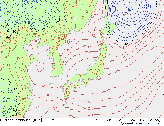 pression de l'air ECMWF ven 03.05.2024 12 UTC