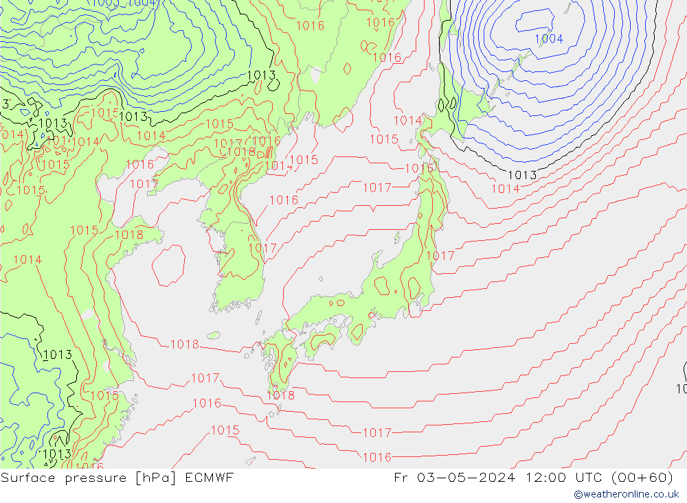 Surface pressure ECMWF Fr 03.05.2024 12 UTC