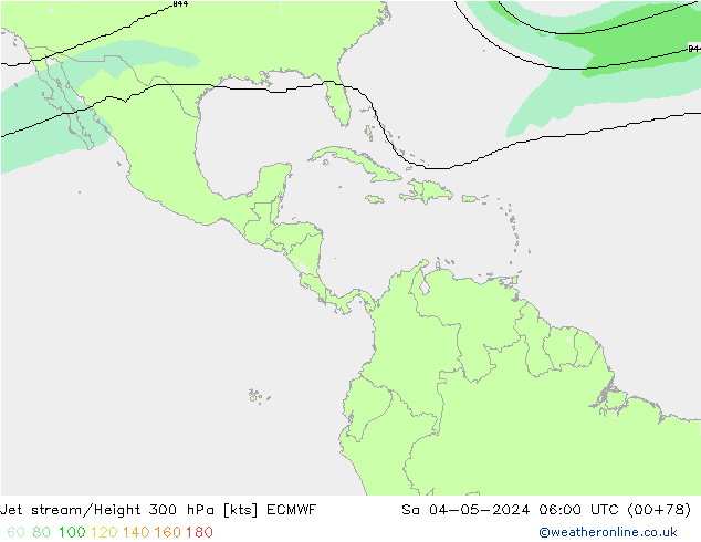 Jet stream/Height 300 hPa ECMWF Sa 04.05.2024 06 UTC