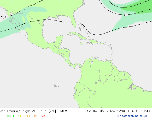 Jet stream/Height 300 hPa ECMWF Sa 04.05.2024 12 UTC