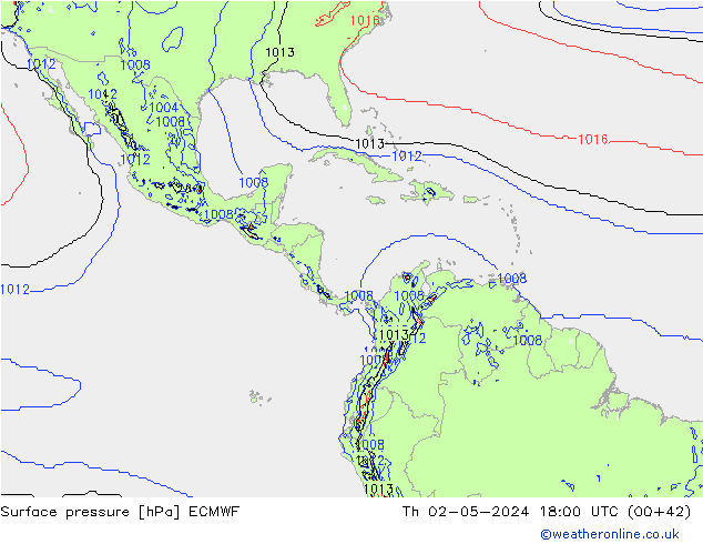 Luchtdruk (Grond) ECMWF do 02.05.2024 18 UTC