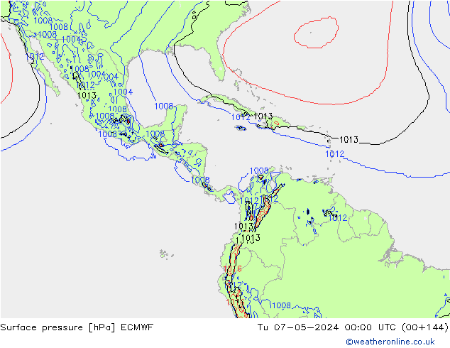 Yer basıncı ECMWF Sa 07.05.2024 00 UTC