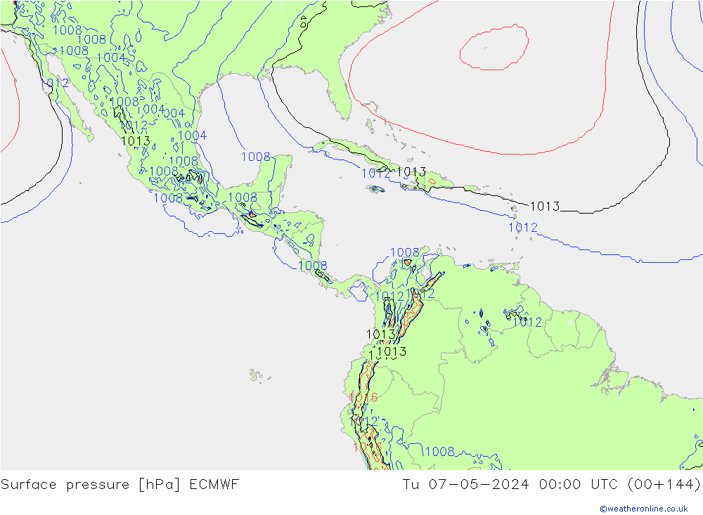 ciśnienie ECMWF wto. 07.05.2024 00 UTC