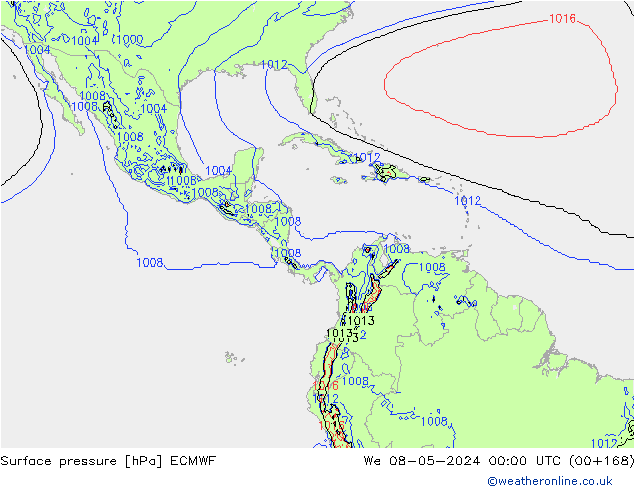 приземное давление ECMWF ср 08.05.2024 00 UTC