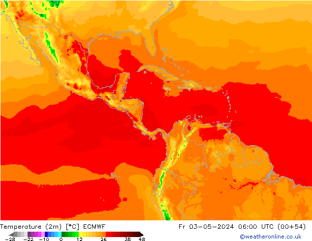 Temperature (2m) ECMWF Fr 03.05.2024 06 UTC