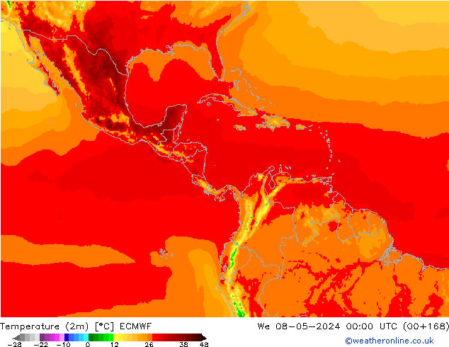 température (2m) ECMWF mer 08.05.2024 00 UTC
