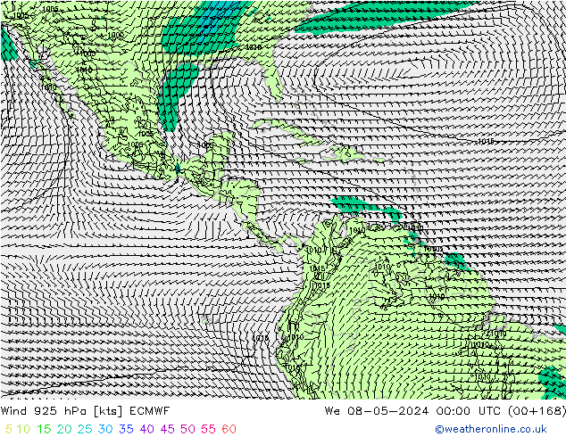 Wind 925 hPa ECMWF We 08.05.2024 00 UTC