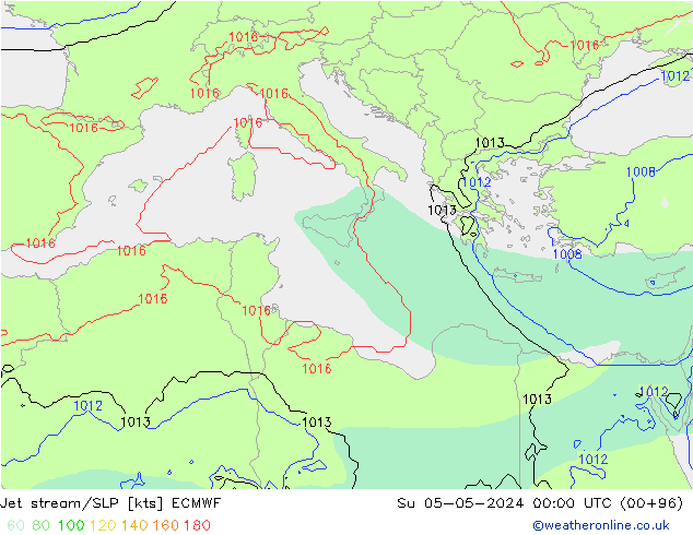 Corriente en chorro ECMWF dom 05.05.2024 00 UTC