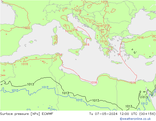 pression de l'air ECMWF mar 07.05.2024 12 UTC