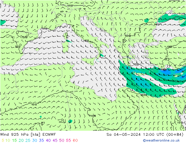 Wind 925 hPa ECMWF Sa 04.05.2024 12 UTC