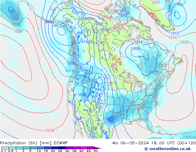 Precipitazione (6h) ECMWF lun 06.05.2024 00 UTC