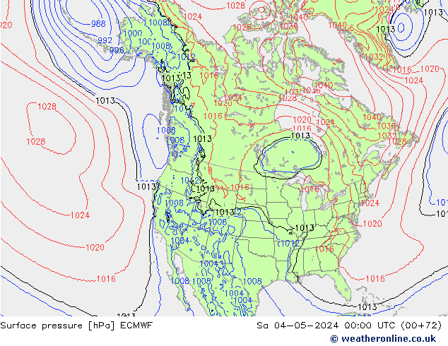 Yer basıncı ECMWF Cts 04.05.2024 00 UTC