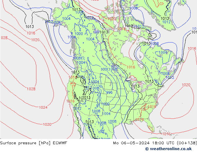 Surface pressure ECMWF Mo 06.05.2024 18 UTC