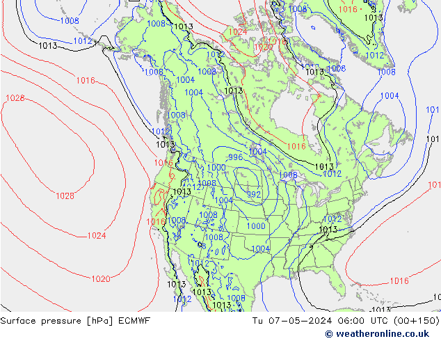 Surface pressure ECMWF Tu 07.05.2024 06 UTC