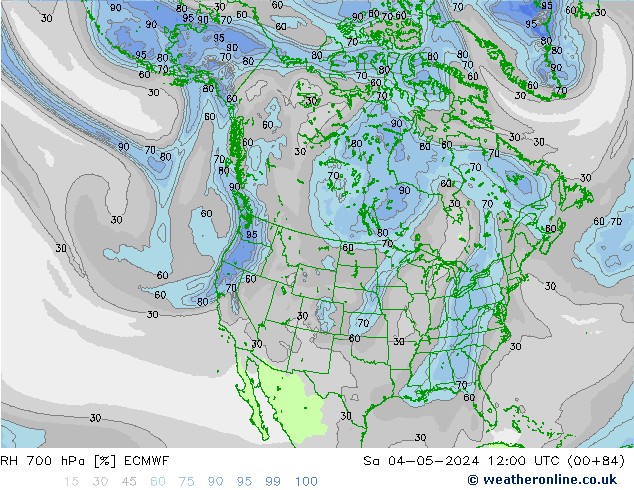 RH 700 hPa ECMWF Sa 04.05.2024 12 UTC