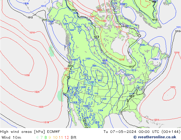 High wind areas ECMWF mar 07.05.2024 00 UTC