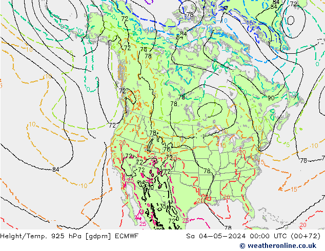 Hoogte/Temp. 925 hPa ECMWF za 04.05.2024 00 UTC