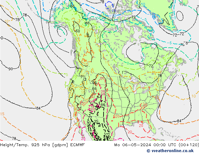 Hoogte/Temp. 925 hPa ECMWF ma 06.05.2024 00 UTC