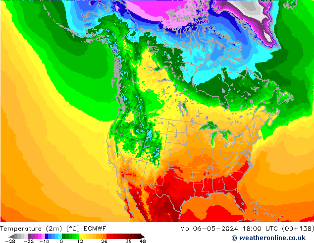 température (2m) ECMWF lun 06.05.2024 18 UTC