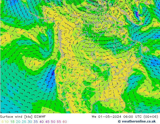 Surface wind ECMWF St 01.05.2024 06 UTC