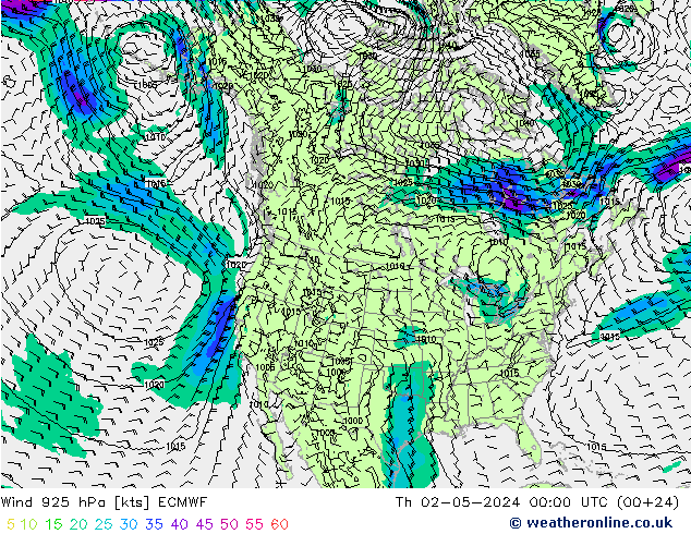  925 hPa ECMWF  02.05.2024 00 UTC