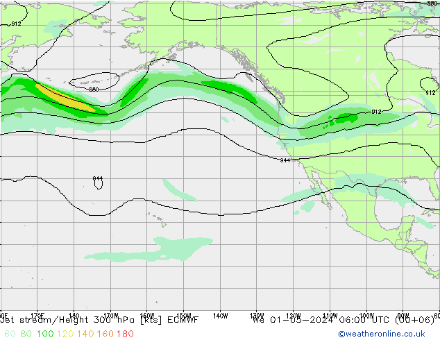 Courant-jet ECMWF mer 01.05.2024 06 UTC